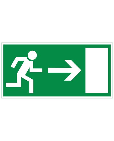 Poistumistie oikealle, Ibond alumiini jälkiheijastava, 300x150 mm Poistumistie oikealle, Ibond alumiini jälkiheijastava, 300x150 mm