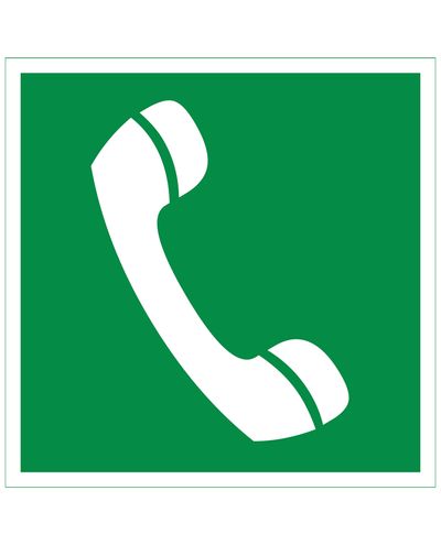 Hätäpuhelin, Ibond alumiini jälkiheijastava, 200x200 mm
