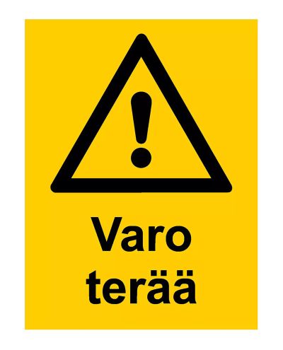 Varo terää, Tarra, 200x300 mm