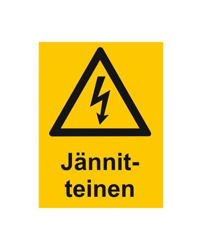 Jännitteinen, Tarra, 400x200 mm