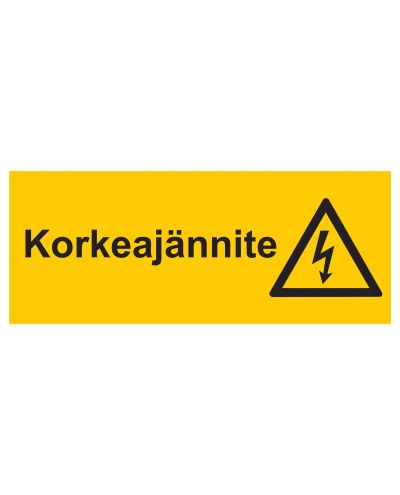 Korkeajännite, Tarra, 400x200 mm