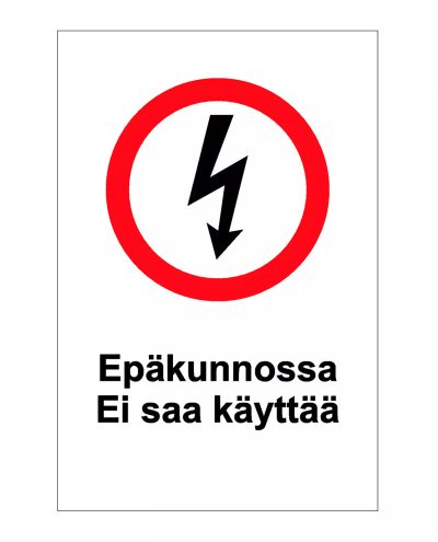 Epäkunnossa, Magneetti, 300x400 mm Epäkunnossa, Magneetti, 300x400 mm