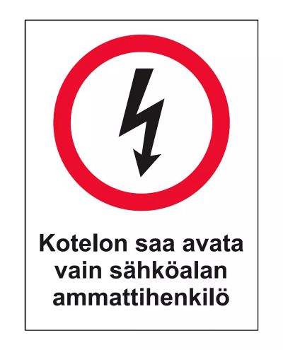 Kotelon saa avata, Tarra, 300x400 mm