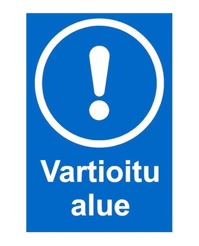 Vartioitu alue, Tarra, 200x300 mm
