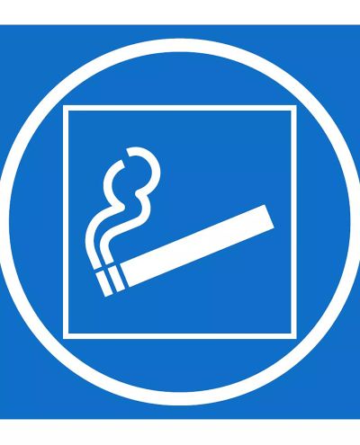 Tupakkapaikka symb, Muovi 1mm, 200x200 mm