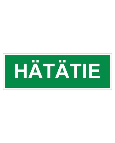 Hätätie, Tarra jälkiheijastava, 300x100 mm