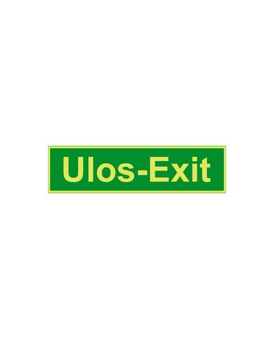 Ulos-exit, Tarra jälkiheijastava, 400x100mm