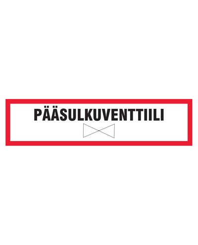 Pääsulkuventtiili, Tarra, 400x100 mm
