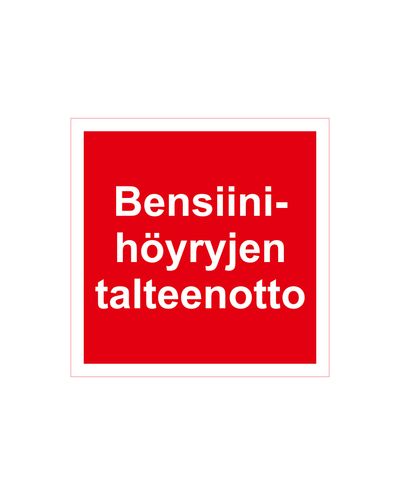 Bensiinihöyryjen talteenotto, Tarra, 200x200mm