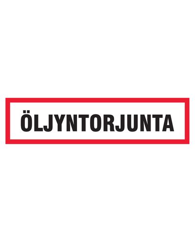 Öljyntorjuntavälineet, Tarra, 400x100 mm