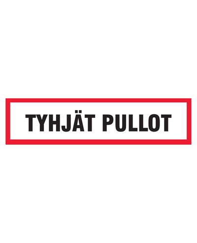 Tyhjät pullot, Tarra, 400x100 mm