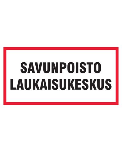 Savunpoisto laukaisukeskus, Tarra, 400x200 mm