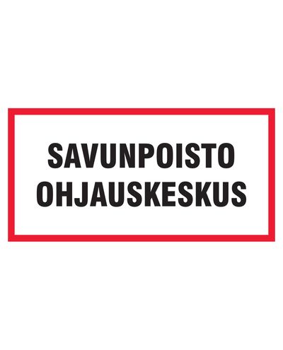 Savunpoisto ohjauskeskus, Tarra, 400x200 mm