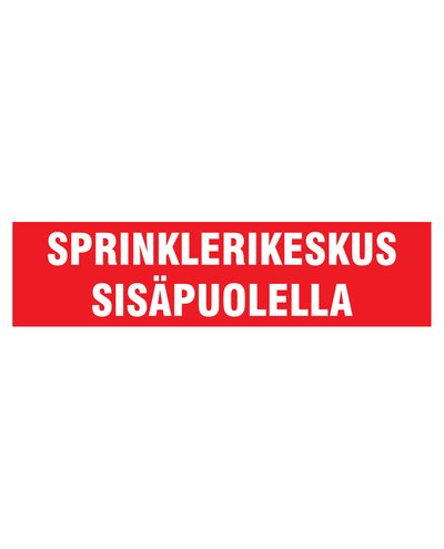 Sprinklerikeskus sisäpuolella, Tarra, 400x100 mm