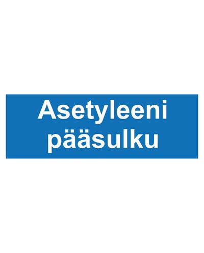Asetyleeni pääsulku, Tarra, 400x100 mm