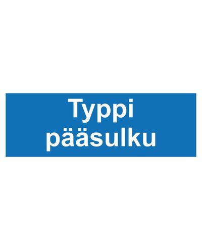 Typpi pääsulku, Tarra, 400x100 mm