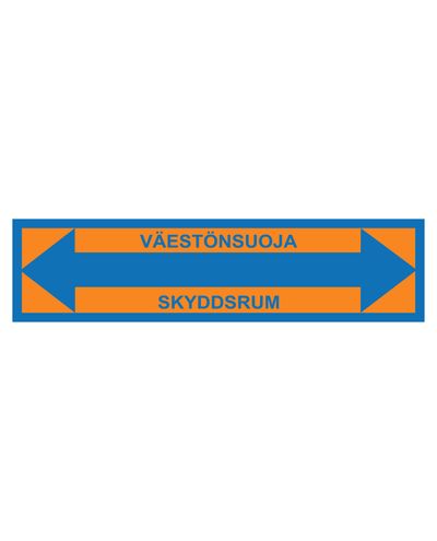 Väestönsuoja, Tarra, 400x100 mm