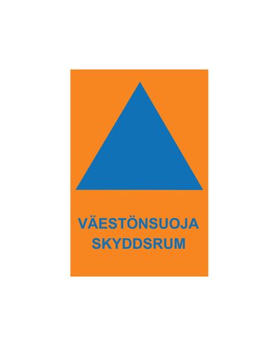 Väestönsuoja, Tarra, 200x300 mm