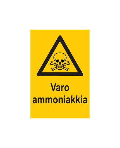 Varo ammoniakkia, Tarra, 200x300 mm