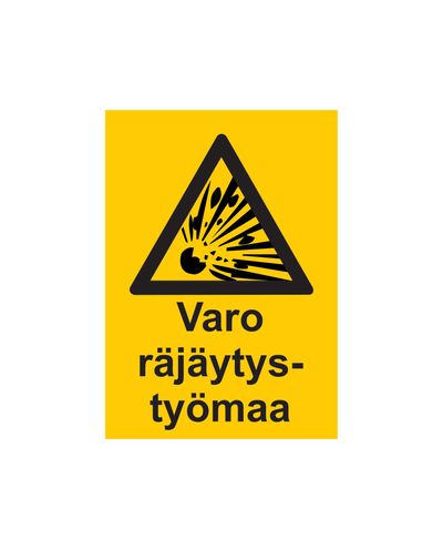 Varo räjäytystyömaa, Tarra, 200x300 mm