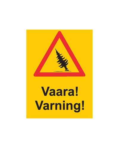 Vaara varning, Tarra, 200x300 mm