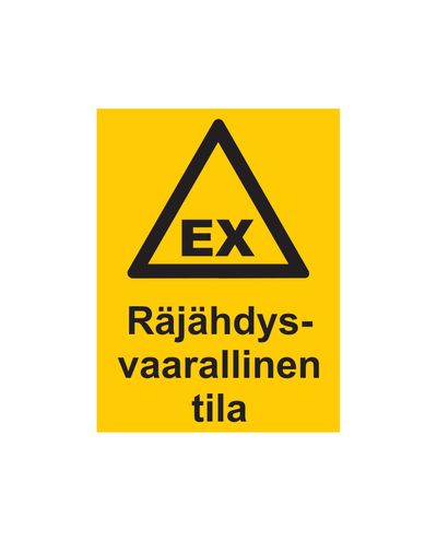 Räjähdysvaarallinen alue, Tarra, 200x300 mm