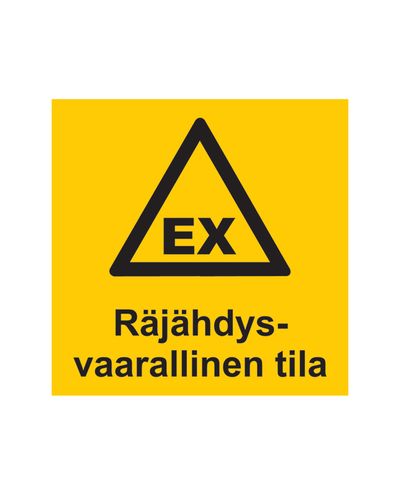 Räjähdysvaarallinen tila, Tarra, 200x300 mm