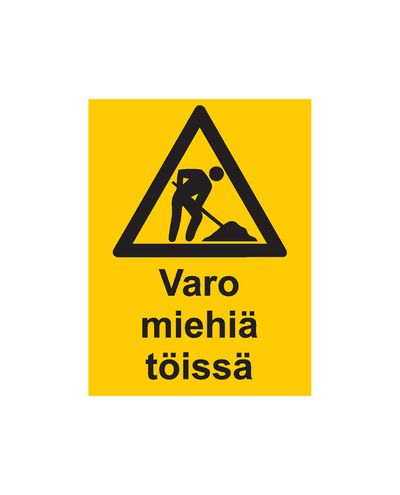 Varo miehiä töissä, Tarra, 200x300 mm