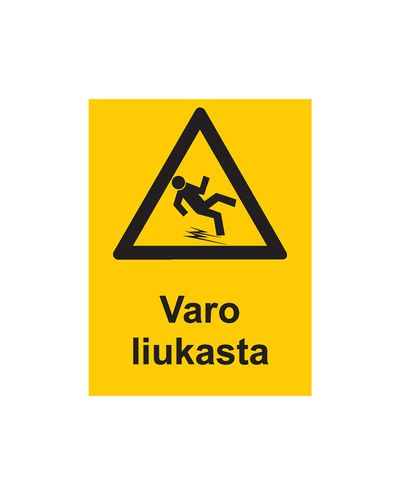 Varo liukasta, Tarra, 200x300 mm