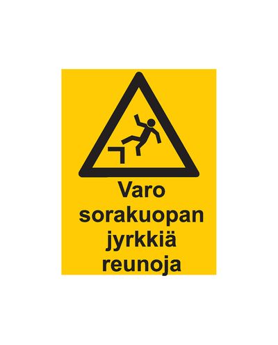 Varo sorakuopan jyrkkiä reunoja, Tarra, 200x300 mm