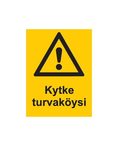 Kytke turvaköysi, Tarra, 200x300 mm
