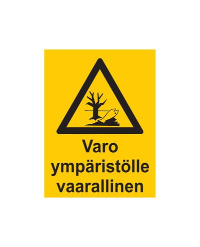 Varo ympäristölle vaarallinen, Tarra, 200x300 mm