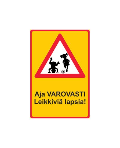 Varo leikkiviä lapsia, Tarra, 200x300 mm