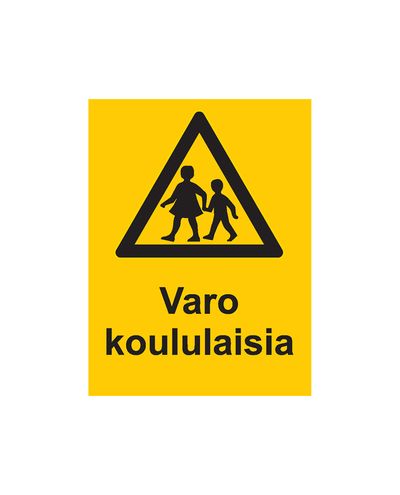Varo koululaisia, Tarra, 200x300 mm