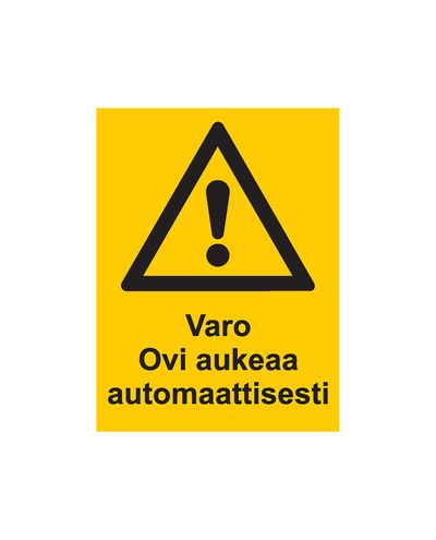 Varo ovi aukeaa automaattisesti, Tarra, 200x300 mm