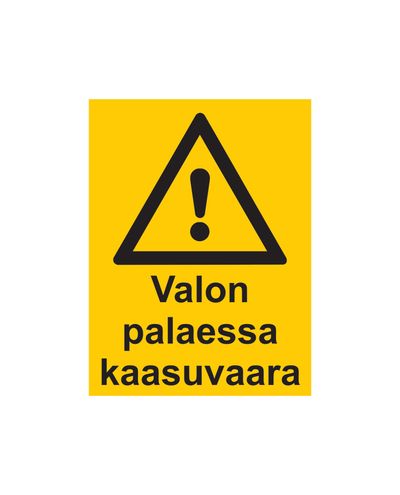 Valon palaessa kaasuvaara, Tarra, 200x300 mm