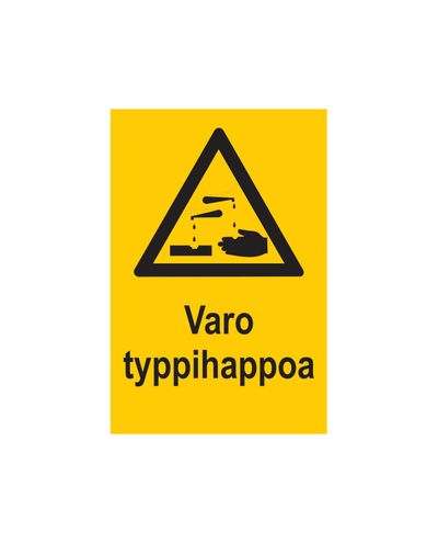 Varo typpihappoa, Tarra, 200x300 mm