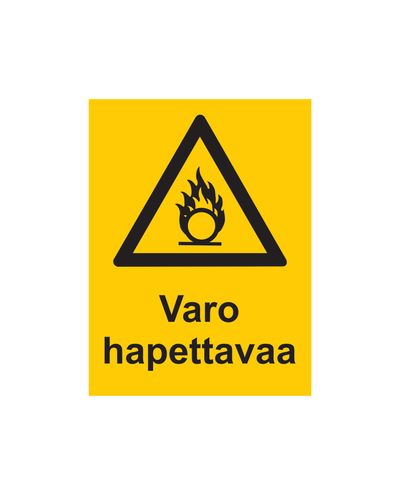 Varo hapettavaa, Tarra, 200x300 mm