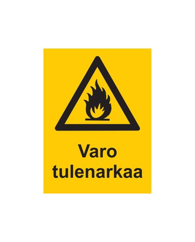 Varo tulenarkaa, Tarra, 200x300 mm