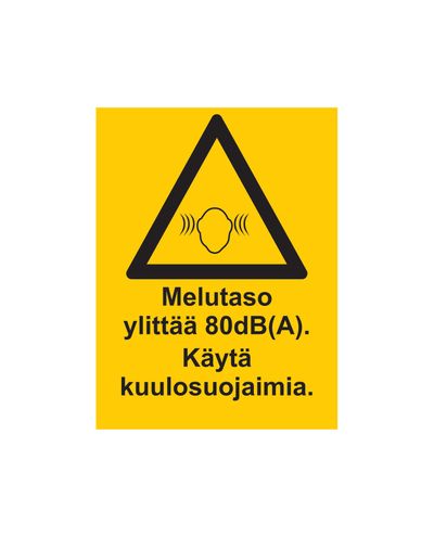 Melutaso ylittää 30db, Tarra, 200x300 mm