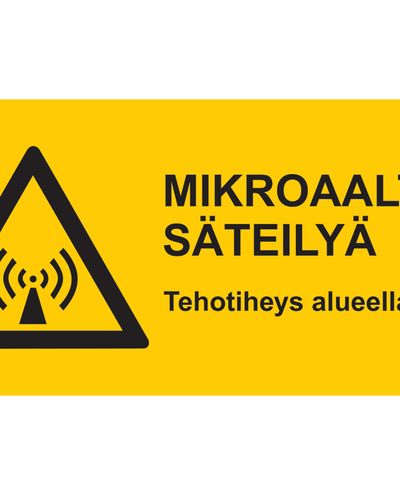 Mikroaaltosäteilyä, Tarra, 400x200 mm
