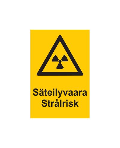 Säteilyvaara, Tarra, 200x300 mm