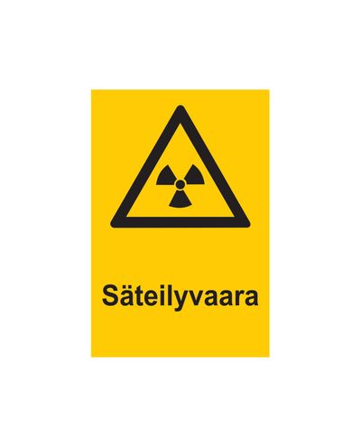 Säteilyvaara, Tarra, 200x300 mm