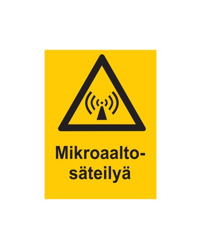 Mikroaaltosäteilyä, Tarra, 200x300 mm