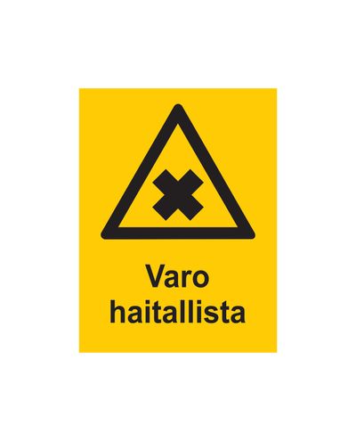 Varo haitallista, Tarra, 200x300 mm