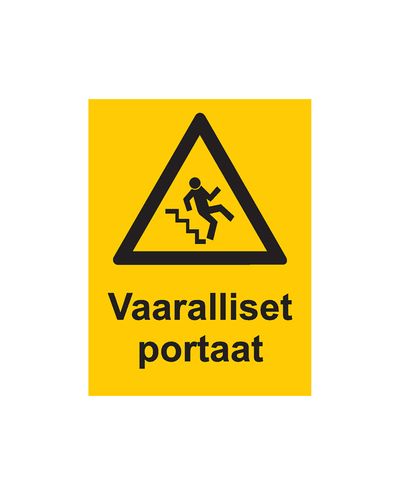 Vaaralliset portaat, Tarra, 200x300 mm