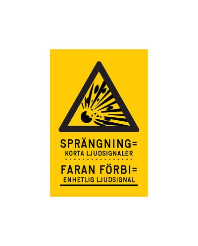 Sprängning faran förbi, Tarra, 200x300 mm