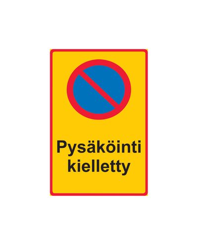 Pysäköinti kielletty, Tarra, 200x300 mm