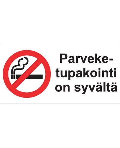 Parveketupakointi on syvältä, Tarra, 400x200 mm