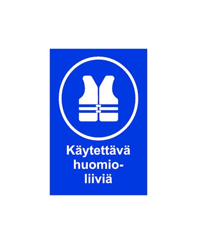 Käytettävä huomioliiviä, Tarra, 200x300 mm